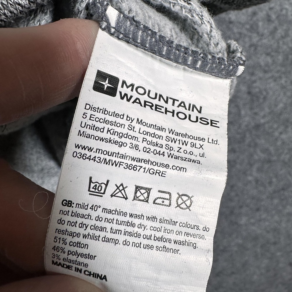 Mountain Warehouse Hoodie Womens 10 Gray Pullover Kangaroo Pocket MWF36671 - Picture 4 of 7